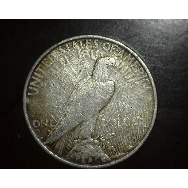 1922 D Peace Dollar - **RAINBOW TONING** $1
