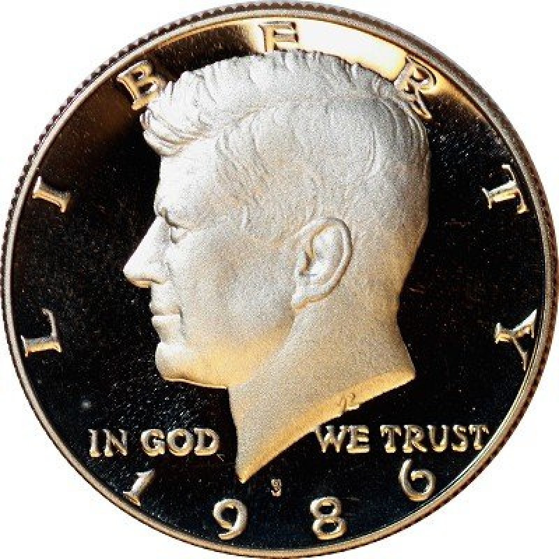 1986 S Gem Proof Kennedy Half Dollar US Coin 50c DCAM US Mint