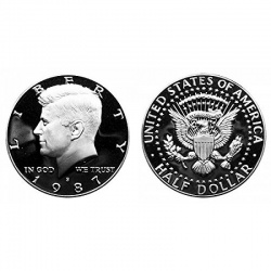 1987 S Gem Proof Kennedy Half Dollar US Coin 50c DCAM US Mint