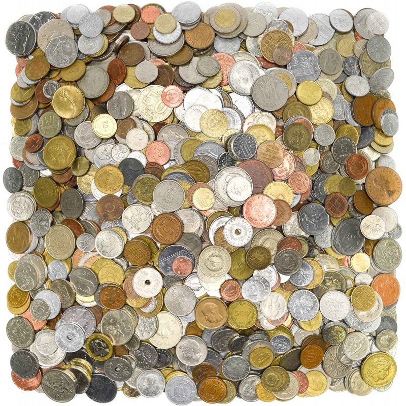 5lb CIRCULATED World FOREIGN Coins, Heavier, Larger, Older, A Mix of Old and New World Coin Collection Set. NO Tokens.