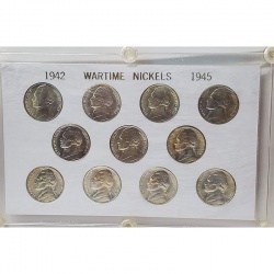 1942 Exceptional Silver Wartime Nickels High MS - Highly Collectible- 11 Total Nickels