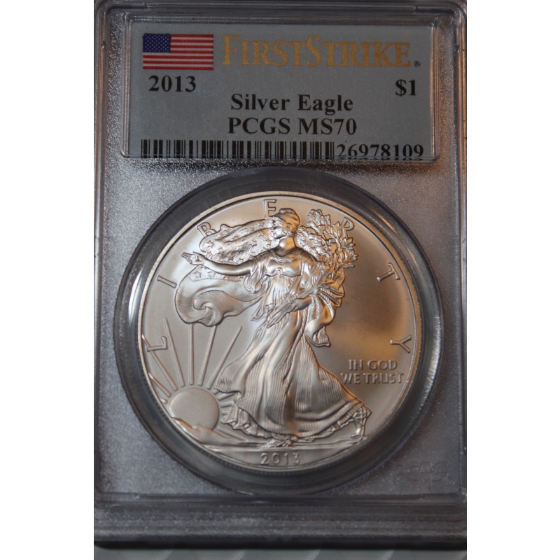 2013 America Silver Eagle - First Strike - $1 MS70 - The Perfect Coin - PCGS
